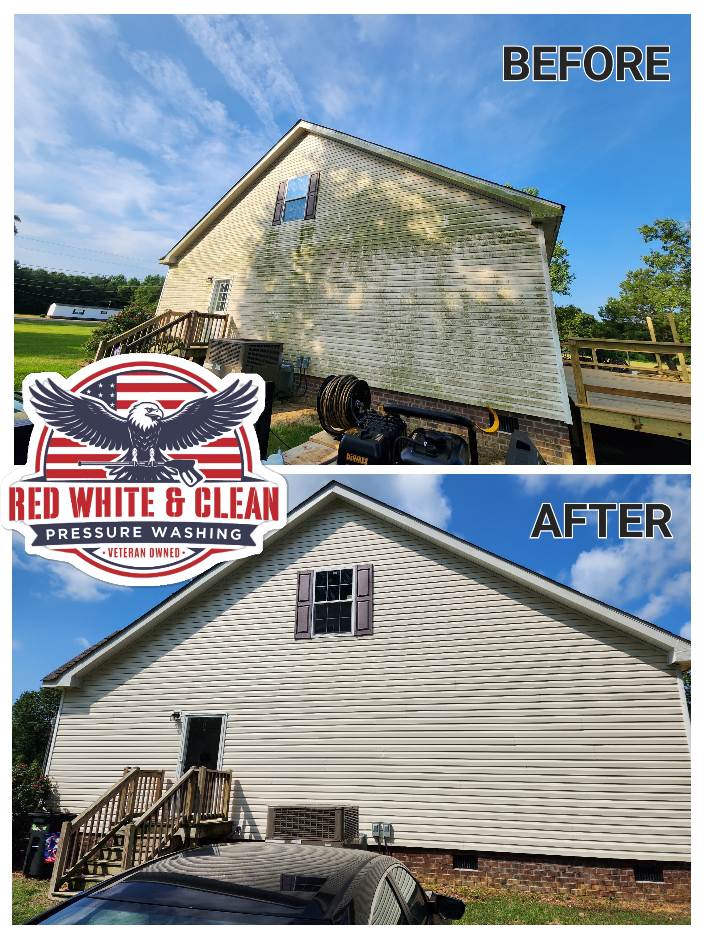 House washing before and after Kansas City